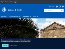 Tablet Screenshot of comune.monti.ss.it